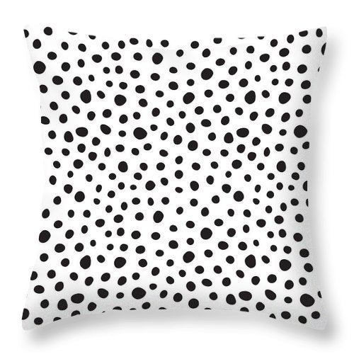 Simple Black And White Peach Skin Pillow