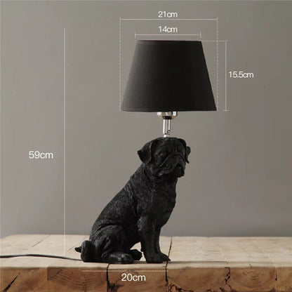 Retro Dog Desk Lamp Bedroom Bedside Lamp Creative Study Decorative Lamps