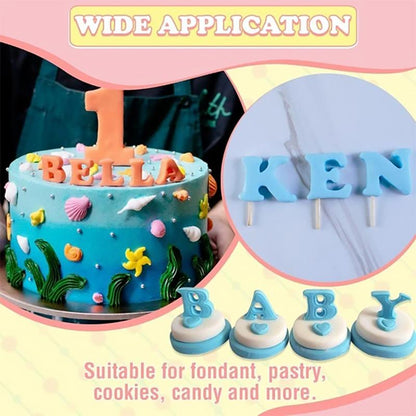 Alphabet Fondant Ausstecher mit Plunger