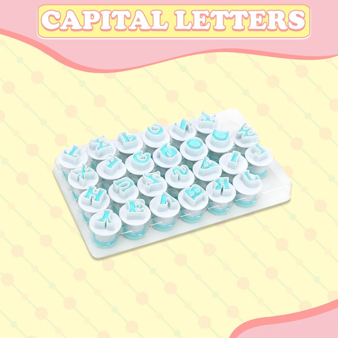Alphabet Fondant Ausstecher mit Plunger