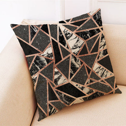 Marble Pattern Cotton And Linen Pillowcase Car Cushion