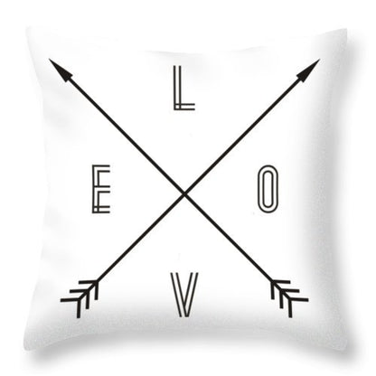 Simple Black And White Peach Skin Pillow