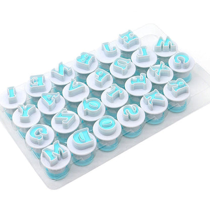 Alphabet Fondant Ausstecher mit Plunger